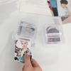 Kleine Aufbewahrungsbox Kartenhalter Aufkleber Schreibwaren Transparente Aufbewahrungsbox Filmaufbewahrungsbox Klappbare Sortierbox INS