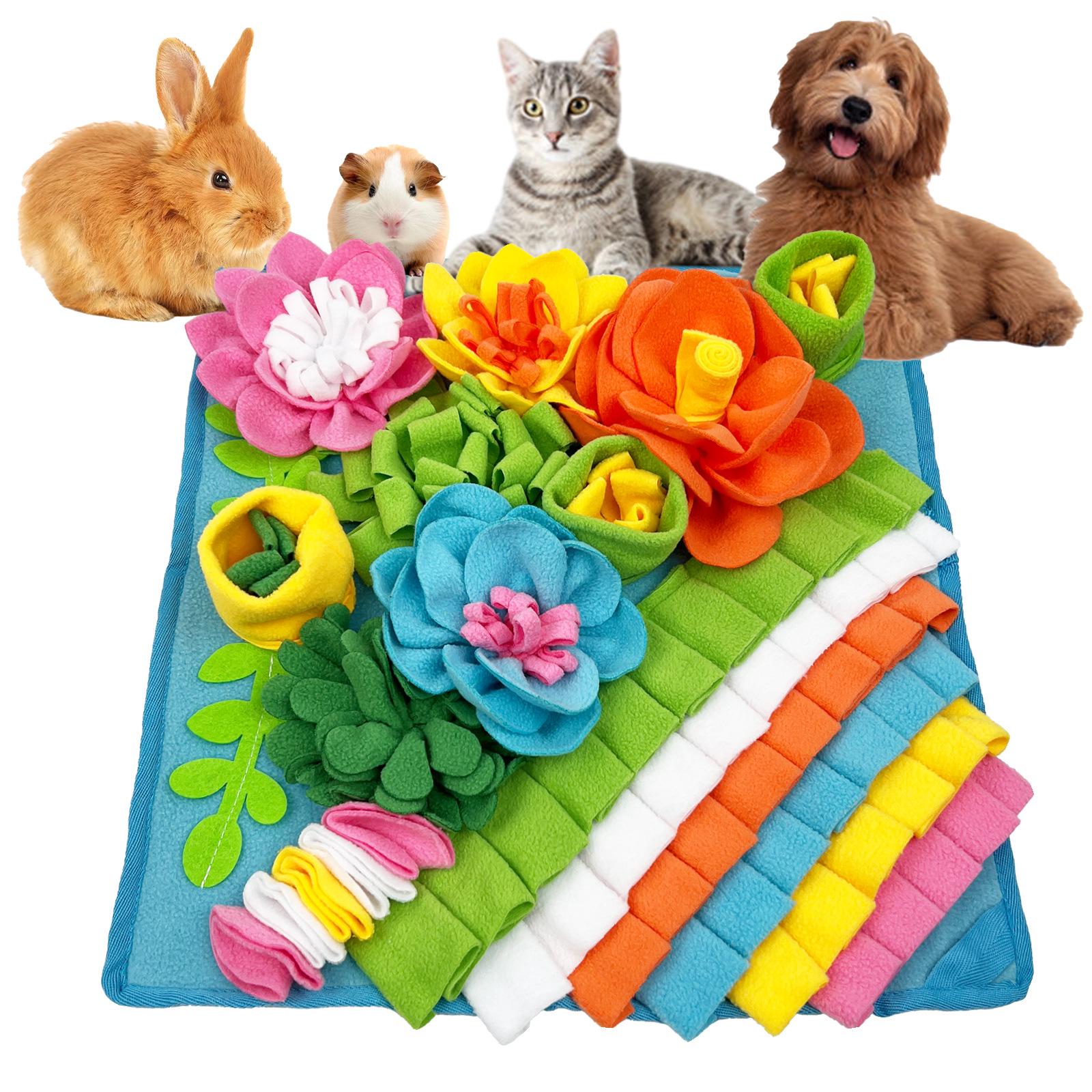 Tappetino Snuffle per Animali Domestici - Coperte per Alimentazione Lenta e Addestramento Olfattivo per Cani e Gatti colore marrone scuro