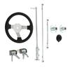 300mm Go Karts Steering Wheel Kit Tie Rod Ball Joint Gear Rack Shaft Kit for 100cc 125cc 140cc 150cc Go Kart Quad