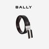 BALLY Men's Reversible Leather Plate Buckle Belt