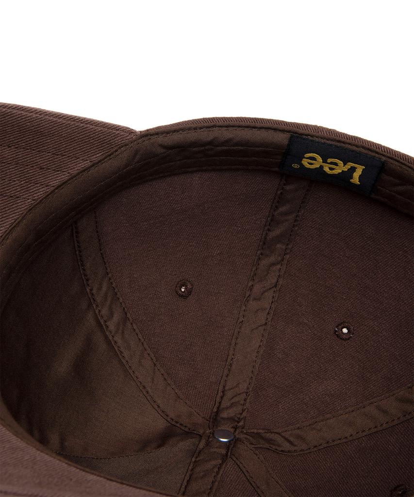 LEE Applique Big Logo Cotton Ball Cap Brown