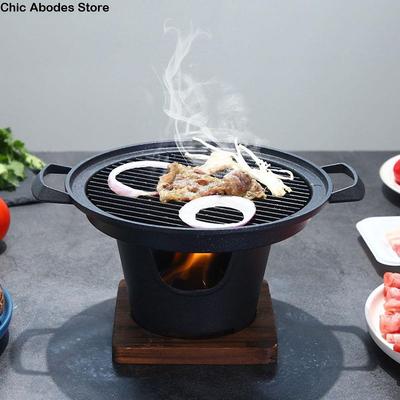 Japonský styl Pevné domácí BBQ příslušenství Grilovací náčiní Gril na dřevěné uhlí Mini gril Roštovač Grilovací kamna