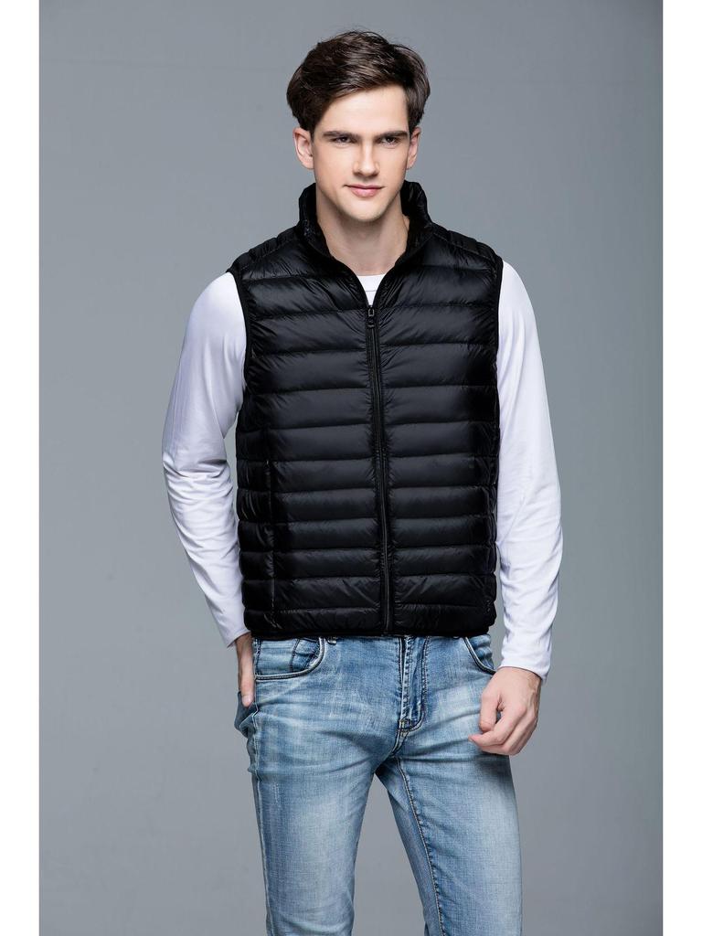 2025 Men's Lightweight Stand-up Collar Down Vest for Layering or Outerwear - Item #2105