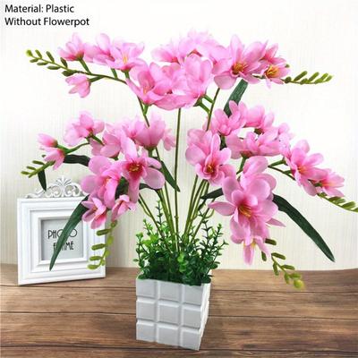 Hochzeitsblume Künstliche Blumen Orchideenblume ohne Blumentopf Haushaltsarrangement Blumenkunst Orchidee Seidenblume für Zuhause Hochzeitsdekoration