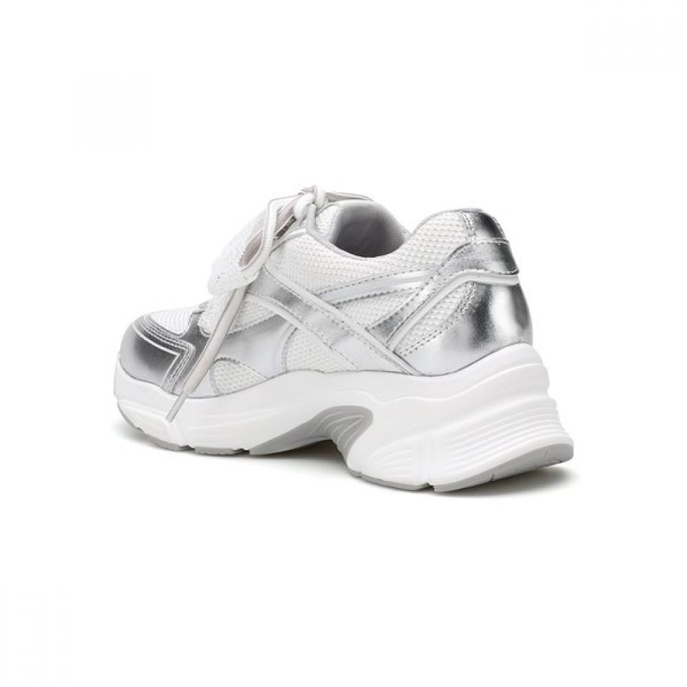 Thommcan Women S Comfort Height SneakerS White Silver New York 03 8tmny36S9S