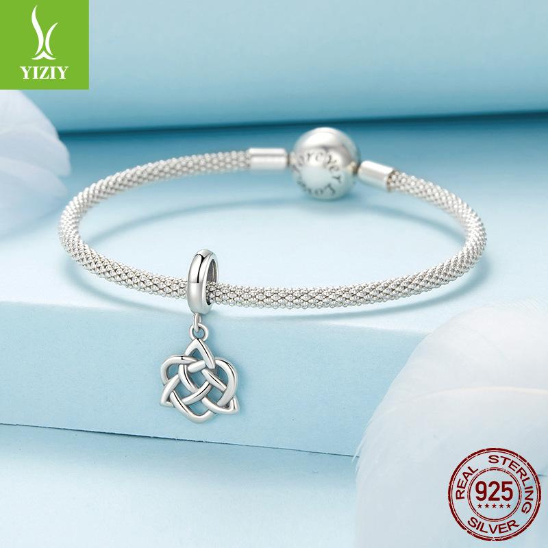 Celtic Knot Pendant Diy Necklace Bracelet Beaded Accessories 925 Silver Beads