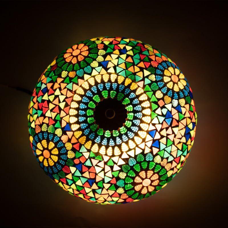 Multicolor Handcrafted Decorative Glass Mosaic Table Lamp for Home Decor