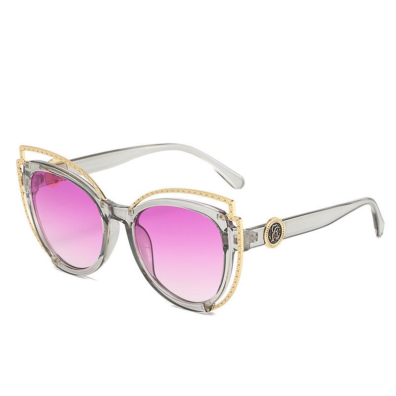 JYL TS Sunglasses Cat Eye Metal Decor Women UV/8316