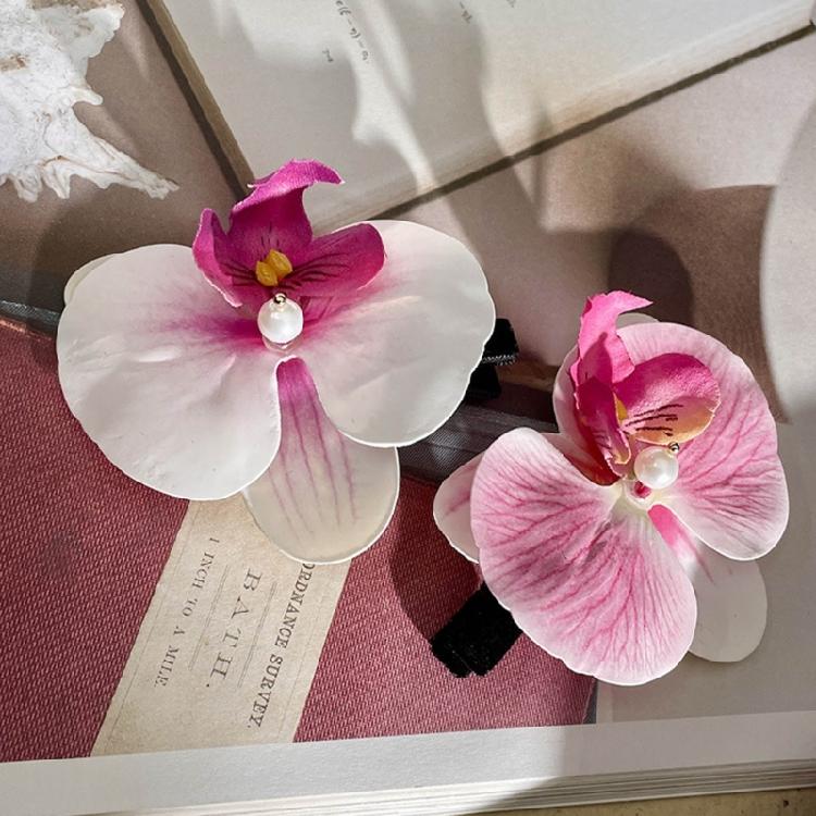 2pcs Stylish Girls Hairpins Orchids Flower Hair Clip Chic Women Hair Accessories