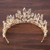 Gold Color Crystal Tiaras And Crowns Pearl Rhinestone Prom Daidem Crown Bridal Wedding Hair Accessories Jewelry Crown Tiara Gift