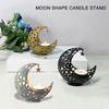 Unikátní svícen ve tvaru měsíce Kreativní stojánek na čajovou svíčku Řemeslné stolní ozdoby Dekorace do obývacího pokoje ložnice na jídelní stůl