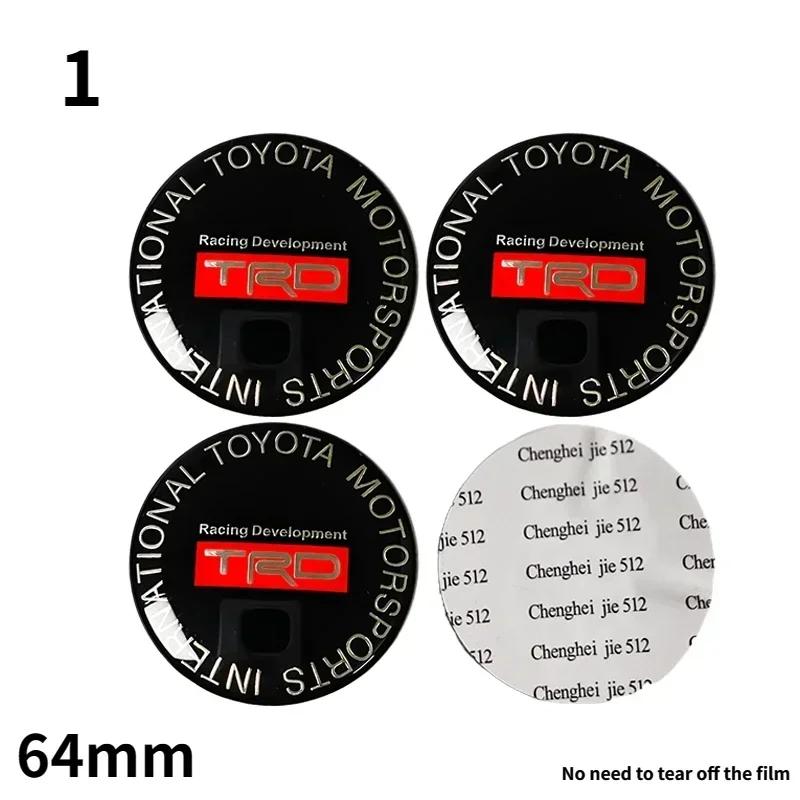 Car styling 56mm 64mm Car Tyre Wheel Center Hub Cap Badge sticker For Toyota C-hr Prado Rav4 Yaris Hilux Prius Corolla Camry