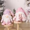 Pink Dwarfs Christmas Decorationtoy With Sequined Hat/Dress,Embroidered Detail, Plushie Feel Mini Plushie Toy