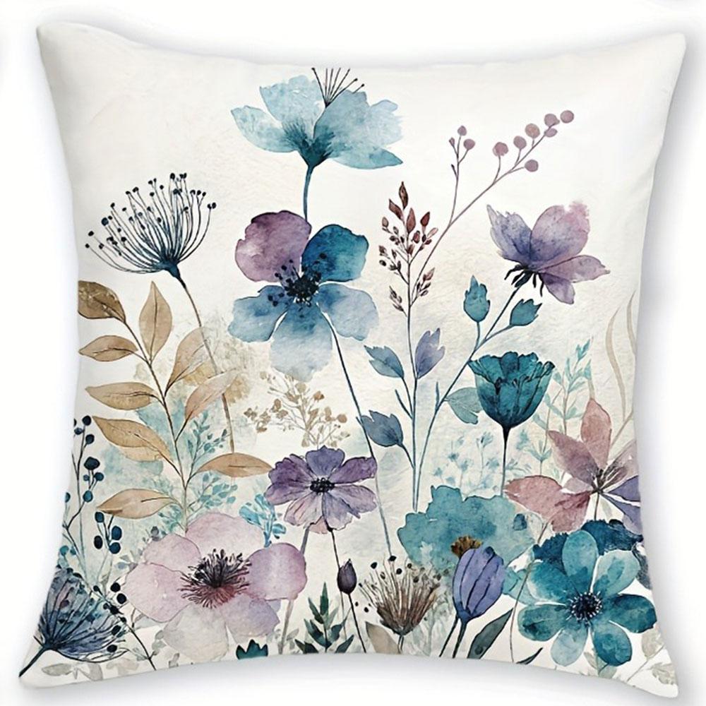 

Sunflower Farmhouse - style PillowcaseBedroom Living Room Sofa Home Decor Polyester Cushion Cover with Zipper 16x16Inch