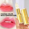 Gold Kristall Jelly Lippenbalsam Temperatur Farbwechselnd Feuchtigkeitsspendend Langanhaltend Hoher Glanz Getönter Lippenstift Reparierender Trockener Lippen-Gloss
