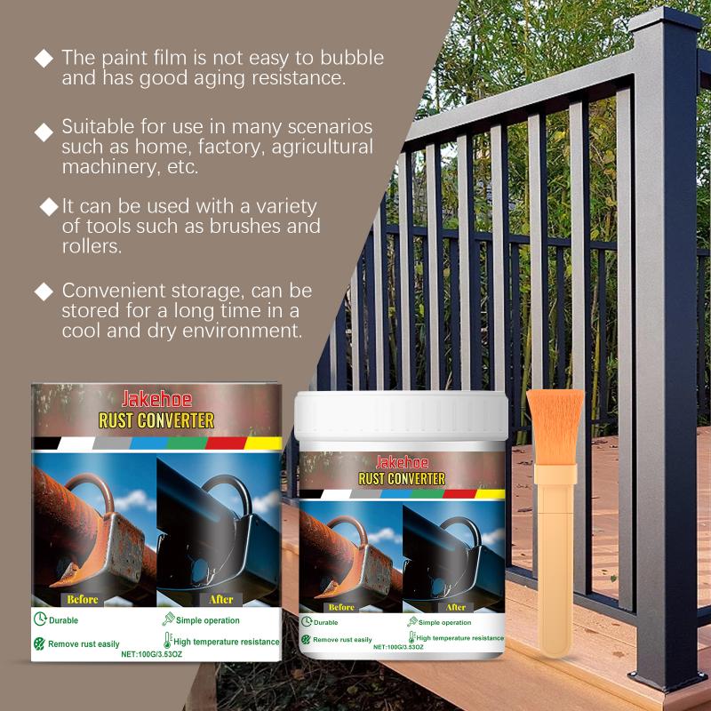 Jakehoe Rust Converter Paint Metal Anti-Rust Paint Rust Remover Equipment Protection Coating Clean Maintenance