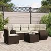 VidaXL Garden Lounge Set with Cushions 6 Pcs, Patio Sofas, Patio Furniture Set, Outdoor Furniture, Brown 3253720
