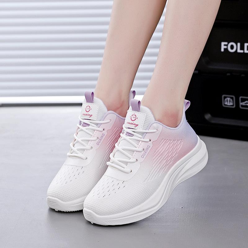 2025 spring new mesh breathable fly-woven women's shoes ins tide student running sports shoes casual shoes FZ6603