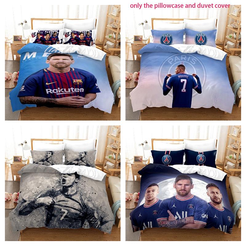 Modern And Simple 3d Football Player Bedding Set High Quality And Digital Print