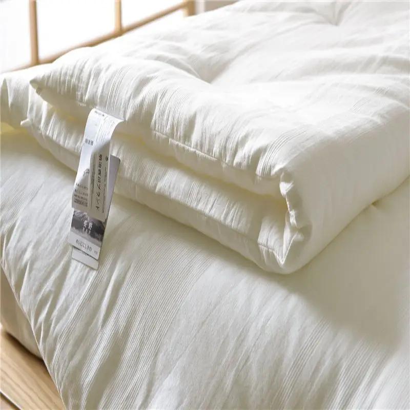 Japan Meiji Nishikawa Steppdecke Daunendecke Einsatz - Gesteppte Weiße Decken Queen Size Ganzjahres Daunenbettwäsche Decke mit Ecke