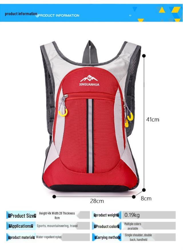 Unisex Lightweight Breathable Cycling Backpack, Wear-resistant, Large Capacity, Multi-compartment for Outdoor and Mountaineering Activities