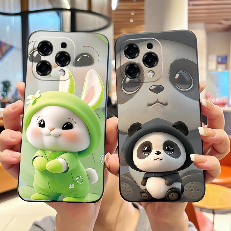 Custodia Protettiva Antiurto Per Doogee N55/N55 Plus/N55 Pro Carina Adorabile Custodia con Fantasia Leone Panda Tigre Cover Morbida in Silicone Nera