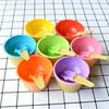 1 Pcs Ice Cream Bowl Set Double Layer Plastic Cup Creative Mixing Bowl Ice Cream Cone Shape DIY Ice Cream Tools