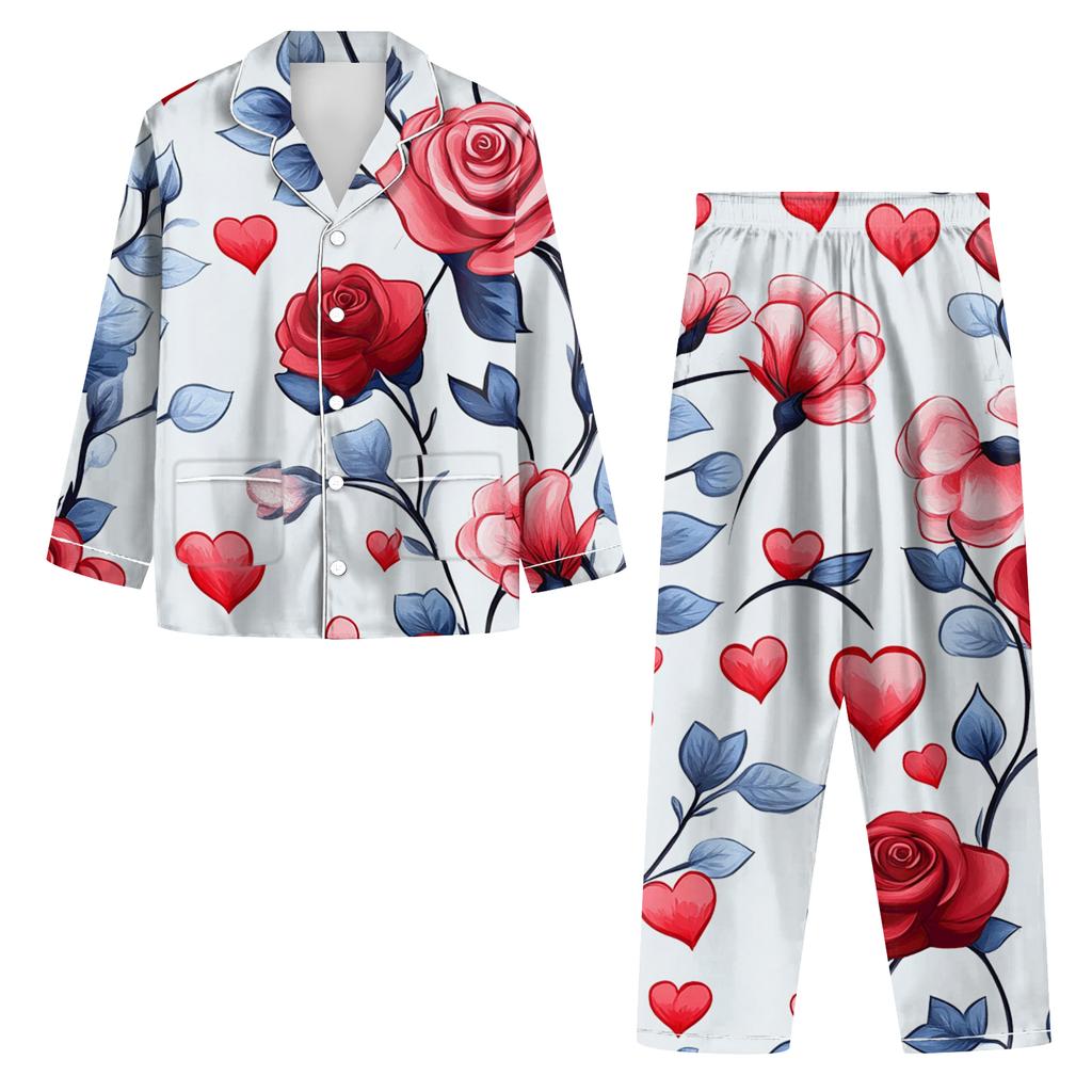 Ladies' Long Sleeved Long Pants Casual Home Set