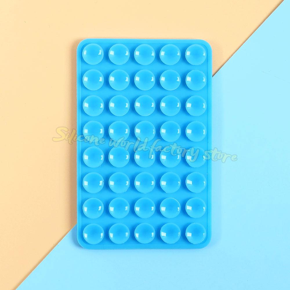 Silicone World Double-sided Silicone Suction Pad For Mobile Phone Fixed Pad Suction Cup Wall Stand Square Anti-Slip Back Sticker
