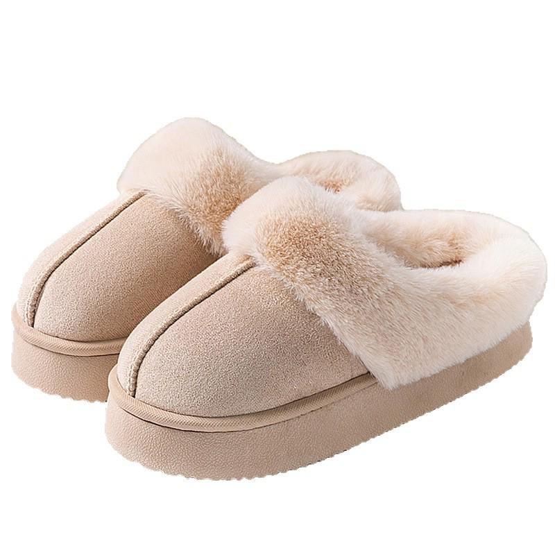 Women's and Men's Non-Slip Indoor/Outdoor Cotton Slippers - Warm, Thick-Soled, Velvet-Lined, Autumn/Winter Collection