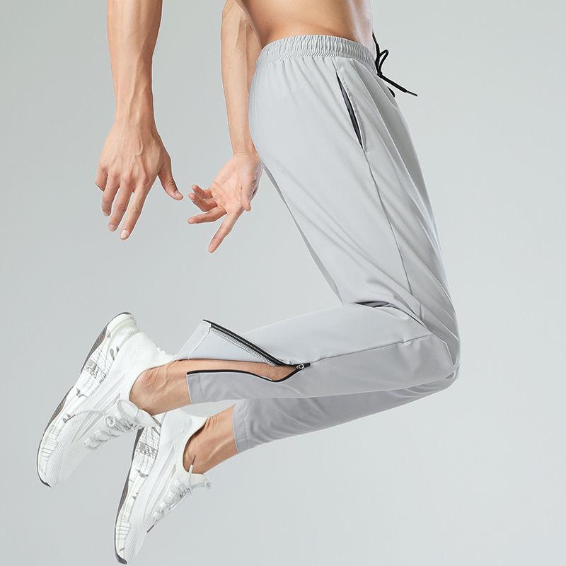 Men's Ice Silk Quick-Dry Athletic Pants for Summer Sports