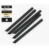Shibase Kogyo 646 Straws, for Piercing Tapioca Lids, Straight with Angled Tip, 12mm x 18cm Diameter, Unwrapped, 130 Straws, Black, Made in Japan