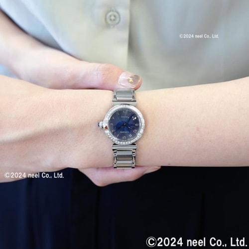 Citizen ROUND Collection Watch, EM1120-87L, Women's, Waterproof, Navy Blue with Diamonds, Solar-powered Eco-Drive, Silver.