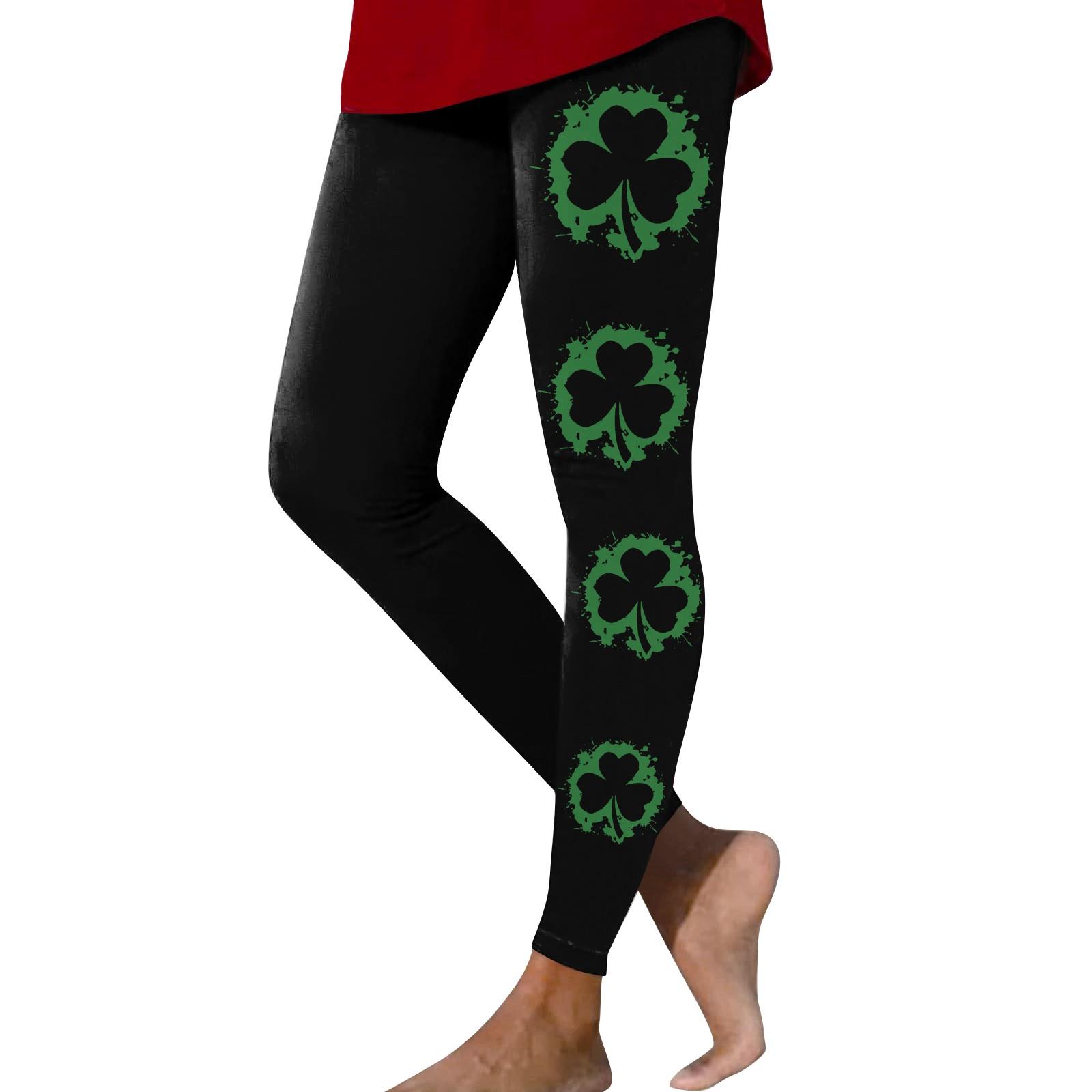

Жіноча повсякденна мода на вулиці St. Штани для йоги Patrick Print Slim Stretch Nine Minute Pants L чорний