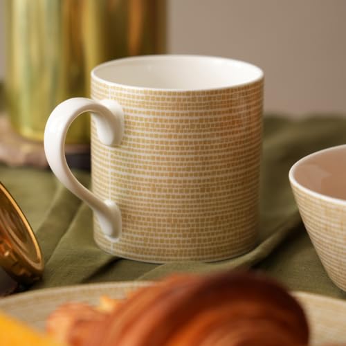 NARUMI Luminar Mug, 340cc, Gold, Stylish, Modern, Casual, Large, Gift, Microwave-safe, Dishwasher-safe, Gift Boxed, 52528-2999