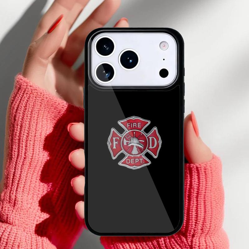Fire Rescue Department Phone Case for iPhone 17 16 15 14 13 Pro Max Back Cover for 12 11 Pro Coque