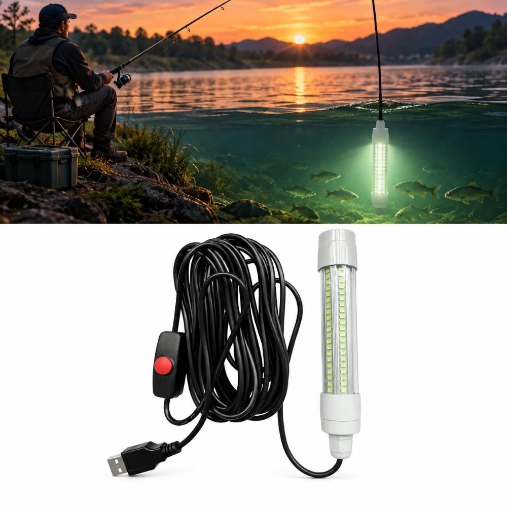 5V 13W Night Fishing Lure 126 Beads Squid Attractor Light Underwater Fishing Light  Night Fishing