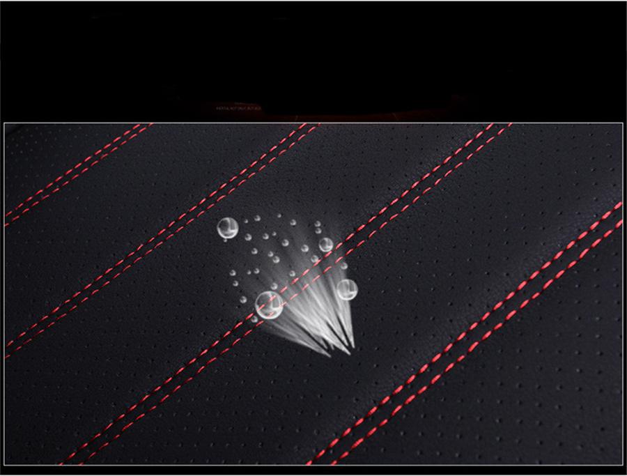 Universal Black PU Leather Car Front Single Seat Cover With New Design Leg Support