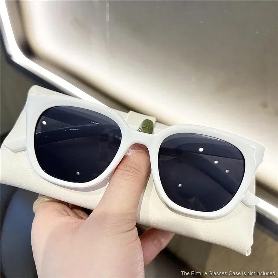 Trend Clear Gray Cat Eye Oval Sunglasses  Women Brand Design Rivets Sun Glasses Cateye Frame Men Shades Eyewear Female Uv400
