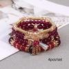 Bohemian Multilayer Beaded Wings Bracelet with Niche Design