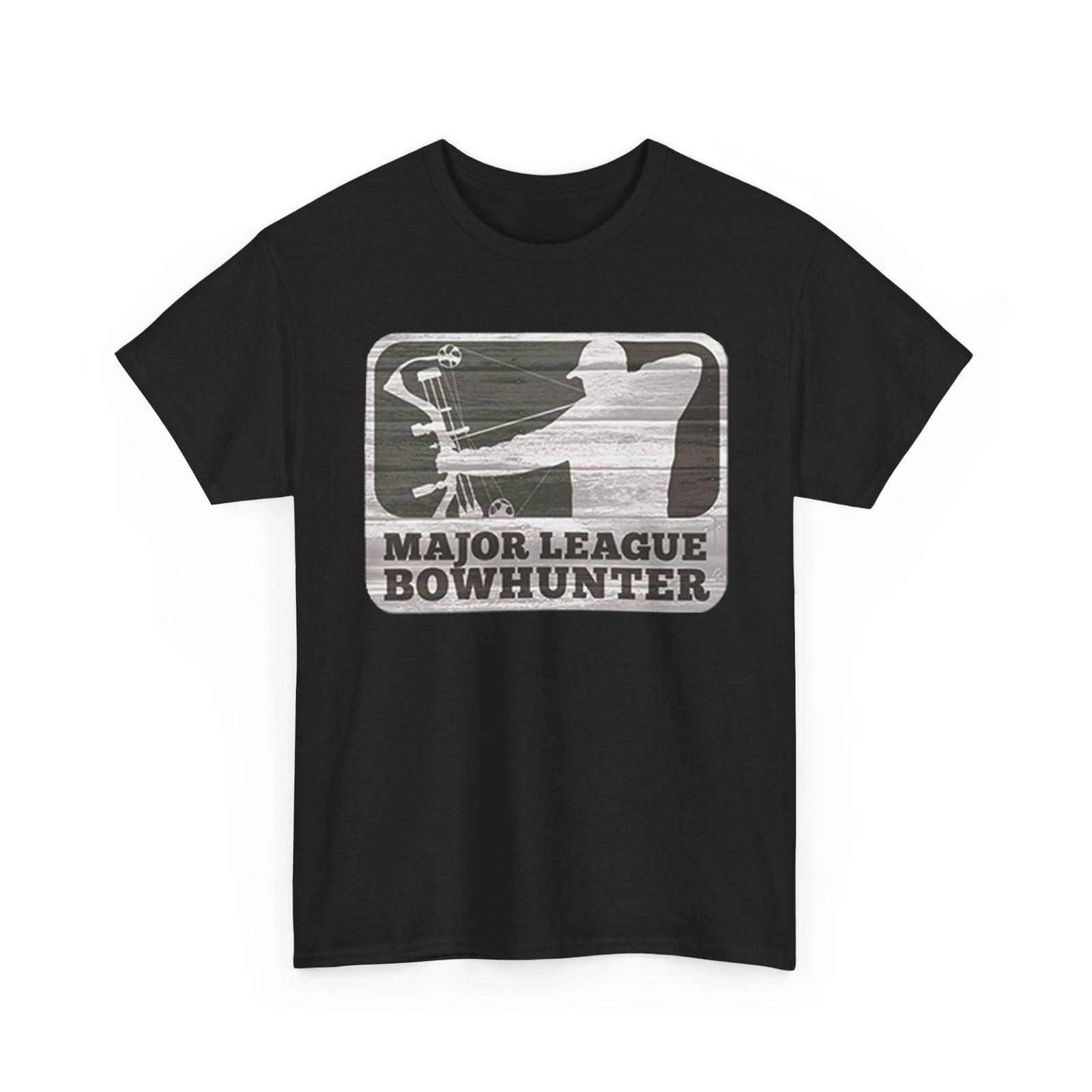 Major League Bowhunter Distressed Wood Bow Hunting Unisex Heavy Cotton TShirt L