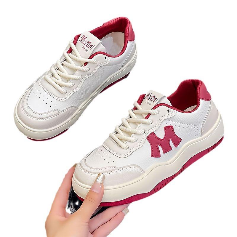 Color Matching White Shoes Women's Autumn and Winter New Platform Sneakers Casual Special-Interest Design Shoes Sports Shoes