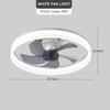 Cross-border Simple Integrated Round Ceiling Fan Light for Bedroom, Restaurant, and Study Room.