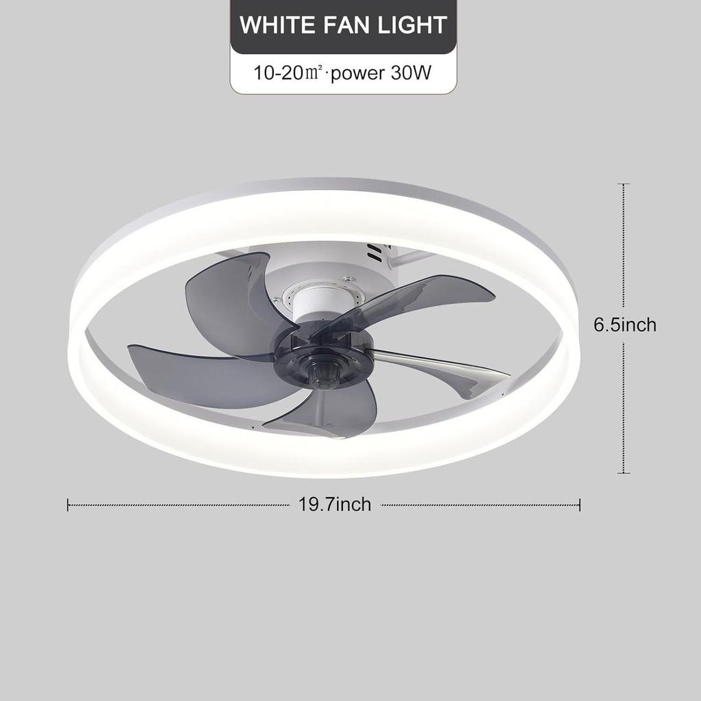 Cross-border Simple Integrated Round Ceiling Fan Light for Bedroom, Restaurant, and Study Room.