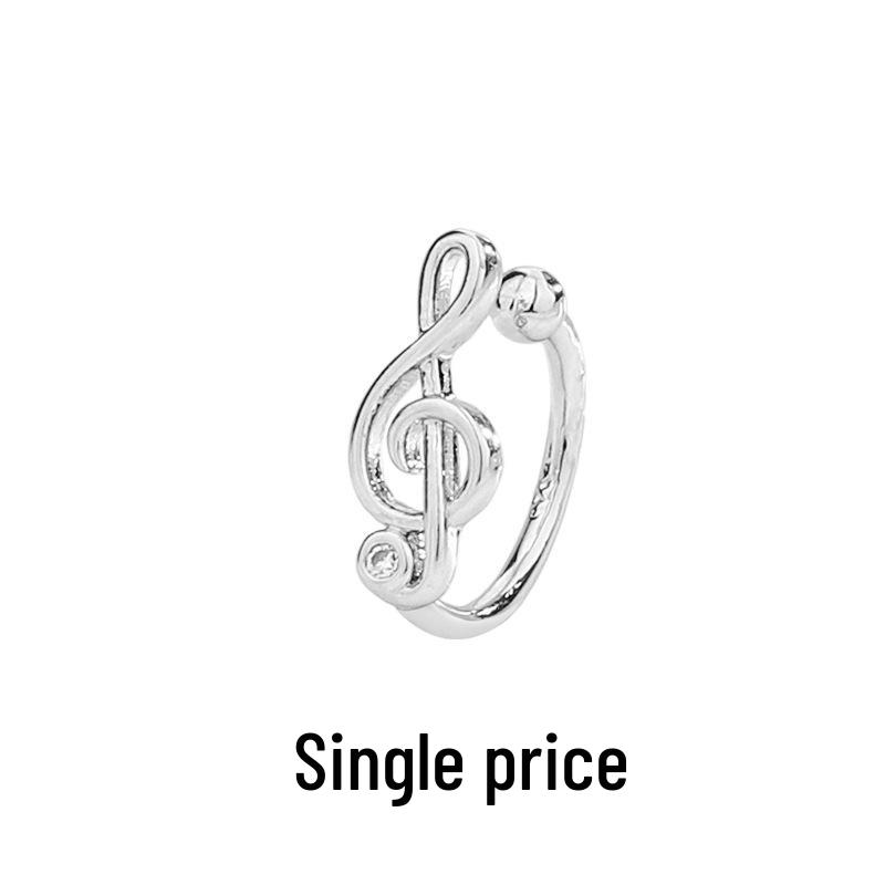 Korean Style Irregular Shiny Gear Ear Cuff, No Piercing Needed, Versatile and Chic for Autumn