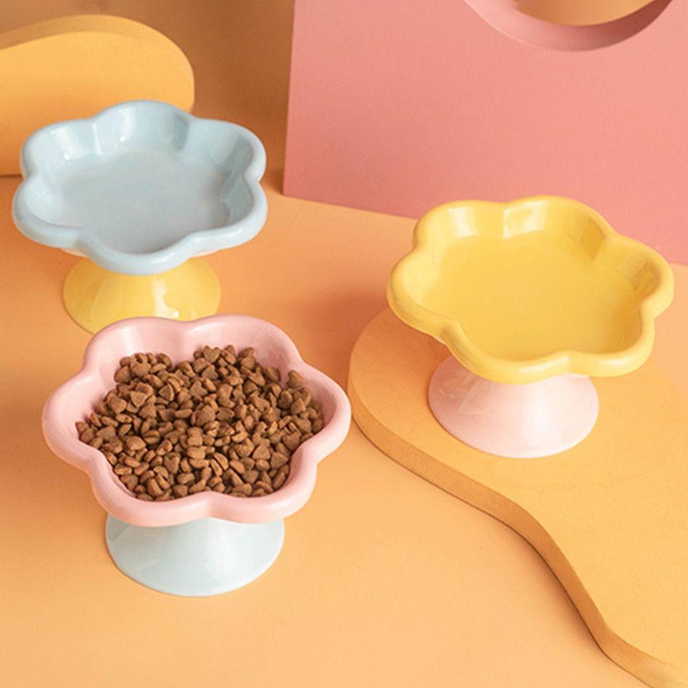 Non-slip Ceramic Cat Bowl Anti Tipping Dog Food Water Container  for Kitten/Puppy/Bunny