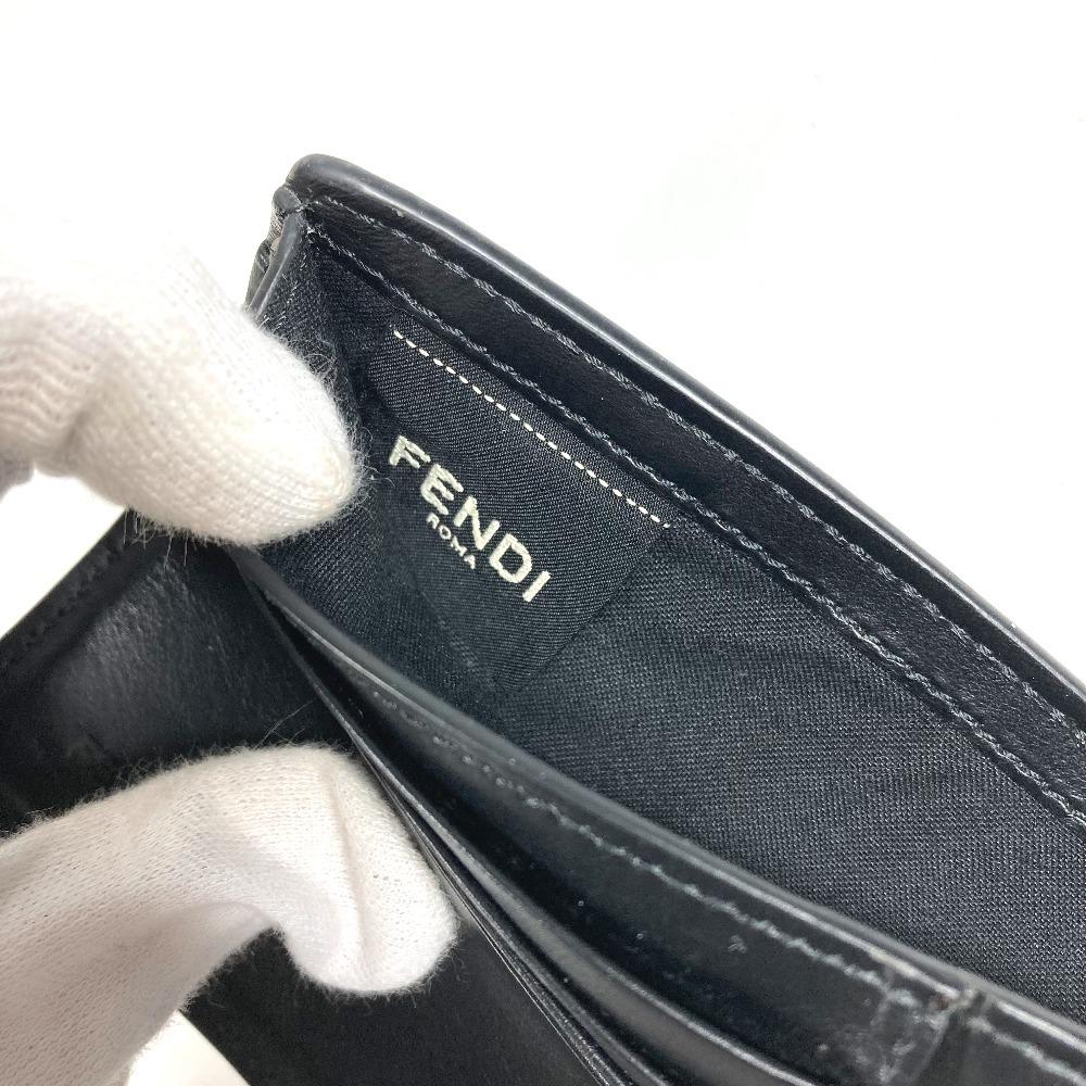 Fendi ZM0001 Zucca Logo Compact Wallet Folded Wallet PVC/Leather Black/yellow