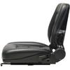 Forklift and Tractor Seat with Adjustable Backrest Black