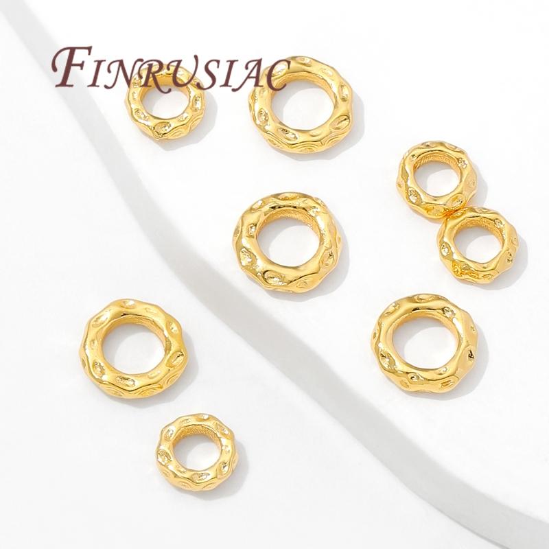 Separators For Bracelets 18K Gold Plated 5.7mm 7.7mm Spacer Bead Jewelry Accessories,Beads Separators,Metal Beads,DIY Findings