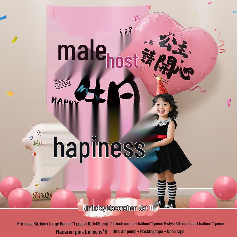 Children s Birthday Backdrop Cloth - Little Girl Party Decoration